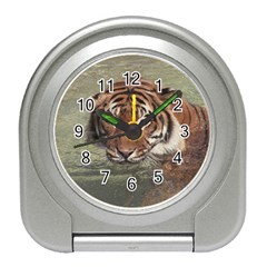 Swimming Tiger Travel Alarm Clock by ExtraGoodSauce