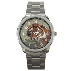 Swimming Tiger Sport Metal Watch by ExtraGoodSauce