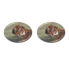 Swimming Tiger Cufflinks (oval) by ExtraGoodSauce