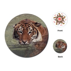 Swimming Tiger Playing Cards Single Design (round) by ExtraGoodSauce