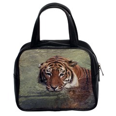 Swimming Tiger Classic Handbag (two Sides) by ExtraGoodSauce