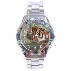 Swimming Tiger Stainless Steel Analogue Watch by ExtraGoodSauce