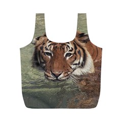 Swimming Tiger Full Print Recycle Bag (m) by ExtraGoodSauce