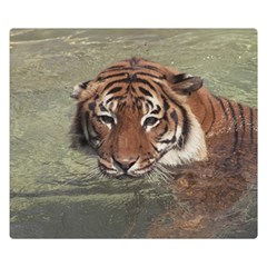 Swimming Tiger Double Sided Flano Blanket (small)  by ExtraAwesomeSauce