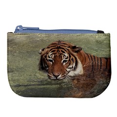 Swimming Tiger Large Coin Purse by ExtraGoodSauce