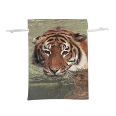 Swimming Tiger Lightweight Drawstring Pouch (l) by ExtraGoodSauce