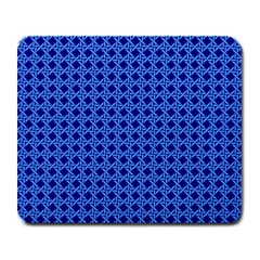 Basket Weave Basket Pattern Blue Large Mousepads by Dutashop