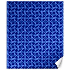 Basket Weave Basket Pattern Blue Canvas 8  X 10  by Dutashop