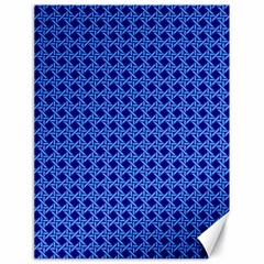 Basket Weave Basket Pattern Blue Canvas 18  X 24  by Dutashop