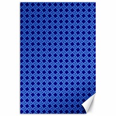 Basket Weave Basket Pattern Blue Canvas 20  X 30  by Dutashop