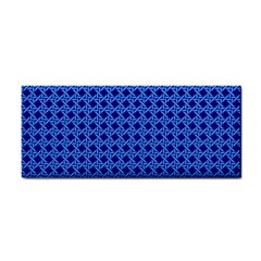 Basket Weave Basket Pattern Blue Hand Towel by Dutashop