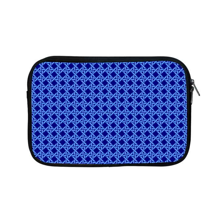 Basket Weave Basket Pattern Blue Apple iPad Mini Zipper Cases