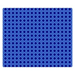 Basket Weave Basket Pattern Blue Double Sided Flano Blanket (small) 