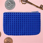 Basket Weave Basket Pattern Blue Large Coin Purse Back