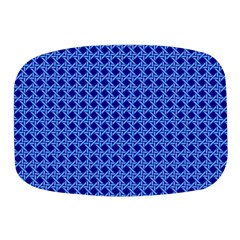 Basket Weave Basket Pattern Blue Mini Square Pill Box by Dutashop