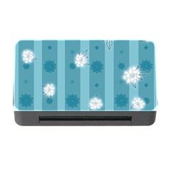 Gardenia Flowers White Blue Memory Card Reader With Cf by Dutashop