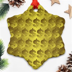 Account Dollar Snowflake Ornament (two Sides) by Dutashop