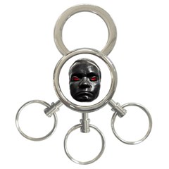 Creepy Black Man Mask Print 3-ring Key Chain by dflcprintsclothing