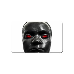 Creepy Black Man Mask Print Magnet (name Card) by dflcprintsclothing