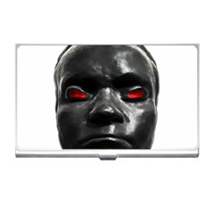 Creepy Black Man Mask Print Business Card Holder