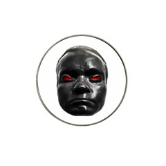 Creepy Black Man Mask Print Hat Clip Ball Marker