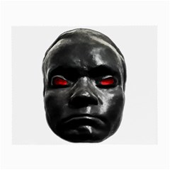 Creepy Black Man Mask Print Small Glasses Cloth (2 Sides)