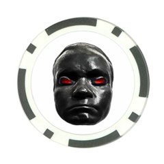 Creepy Black Man Mask Print Poker Chip Card Guard by dflcprintsclothing