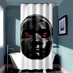 Creepy Black Man Mask Print Shower Curtain 36  X 72  (stall) 