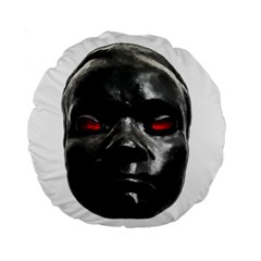 Creepy Black Man Mask Print Standard 15  Premium Round Cushions by dflcprintsclothing