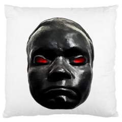 Creepy Black Man Mask Print Large Flano Cushion Case (one Side) by dflcprintsclothing