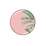 Banana leaf on pink Hat Clip Ball Marker (10 pack) Front