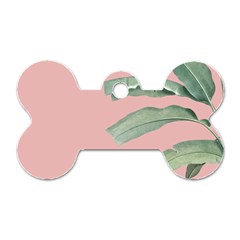 Banana Leaf On Pink Dog Tag Bone (one Side) by goljakoff