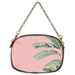 Banana Leaf On Pink Chain Purse (one Side) by goljakoff