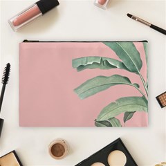 Banana Leaf On Pink Cosmetic Bag (large) by goljakoff