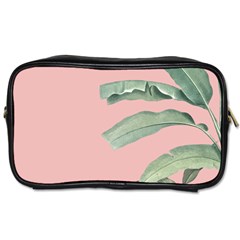 Banana Leaf On Pink Toiletries Bag (one Side) by goljakoff