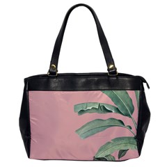 Banana Leaf On Pink Oversize Office Handbag by goljakoff