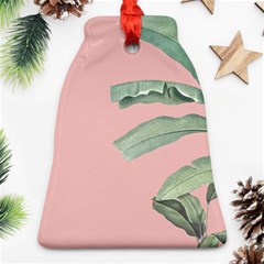 Banana Leaf On Pink Ornament (bell) by goljakoff