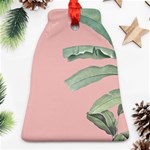 Banana leaf on pink Bell Ornament (Two Sides) Front