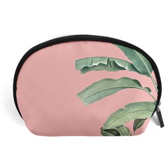 Banana Leaf On Pink Accessory Pouch (large) by goljakoff