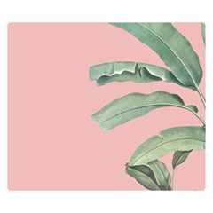 Banana Leaf On Pink Double Sided Flano Blanket (small)  by goljakoff