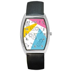 Pineapples Pop Art Barrel Style Metal Watch by goljakoff