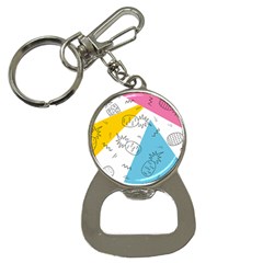 Pineapples Pop Art Bottle Opener Key Chain