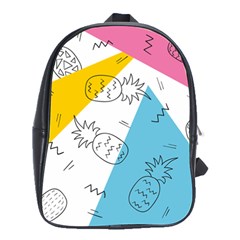 Pineapples Pop Art School Bag (large) by goljakoff