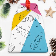 Pineapples Pop Art Bell Ornament (two Sides) by goljakoff