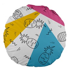 Pineapples Pop Art Large 18  Premium Round Cushions by goljakoff