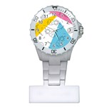 Pineapples pop art Plastic Nurses Watch Front