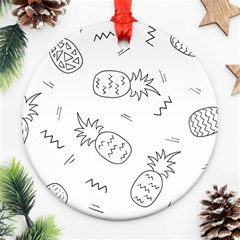 Pineapples Doodles Ornament (round) by goljakoff