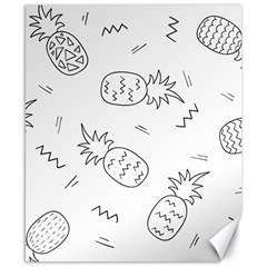 Pineapples Doodles Canvas 8  X 10  by goljakoff