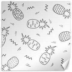 Pineapples Doodles Canvas 12  X 12  by goljakoff