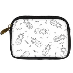 Pineapples Doodles Digital Camera Leather Case by goljakoff